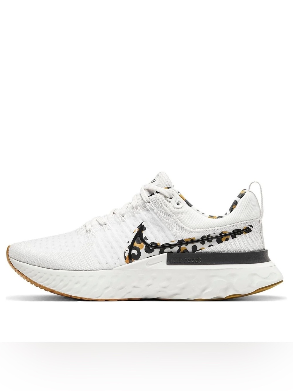 Nike Womens Reaxt Flyknit Leopard Sneaker